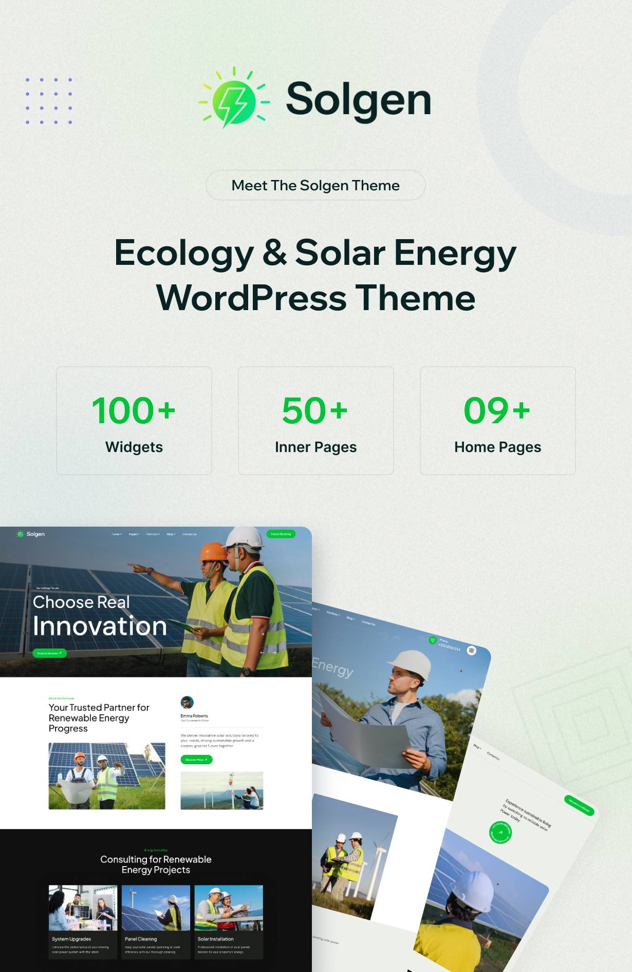 Solgen – Ecology & Solar Energy WordPress Theme